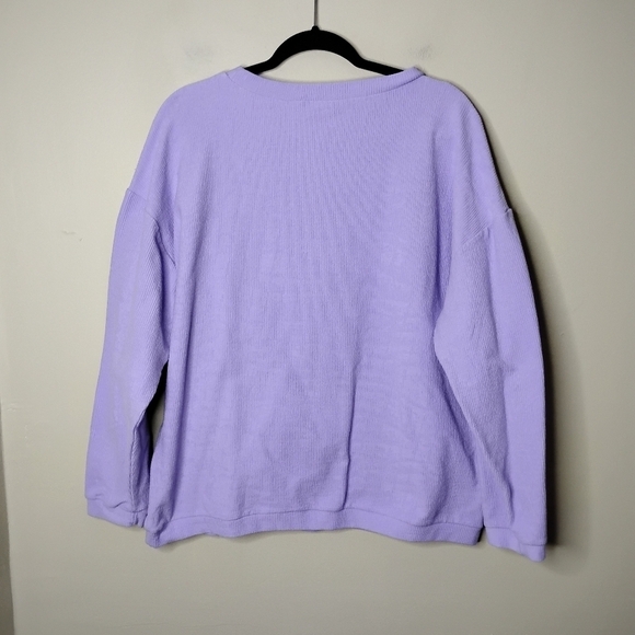 Katydid Lightning Smiley Oversized Sweatshirt L Purple Dopamine Street Style - Picture 4 of 6